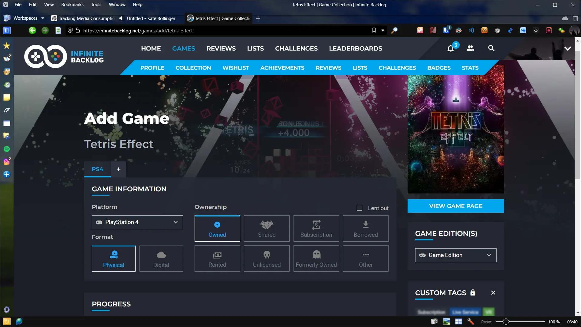 game add options